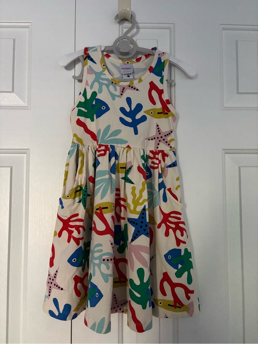 New! Hanna Andersson Girls Colorful Sea Life Print Kids Dress! Size 5!